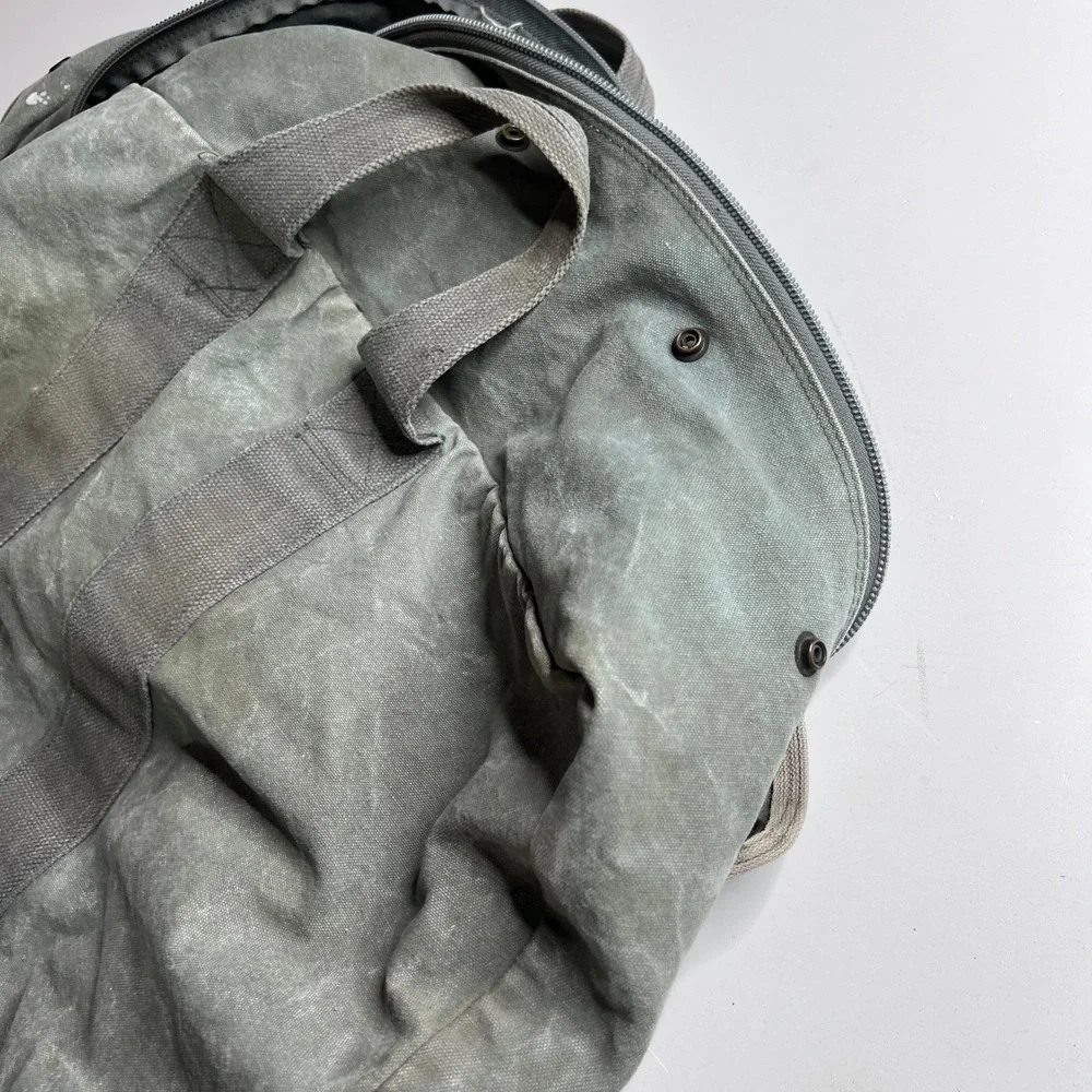 Vintage‎ Military Style Canvas Aviator Kit Bag Duffel Olive Drab Green Large